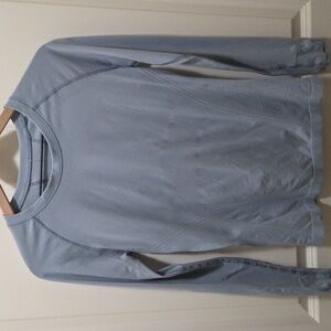 Athleta Momentum Seamless Long Sleeve (Bluish/Gray Color)